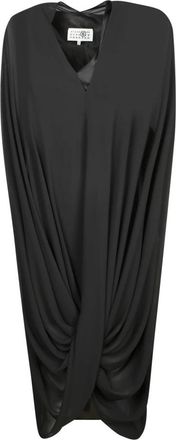 Maison Margiela Asymmetrische jurk - Dames - Casual kleedjes - Zwart - M - Polyester - Kleedjes