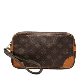Louis Vuitton Pre-owned Marly Dragonne PM - Dames - Pre-owned - Bruin - Maat: ONE Size Zijde