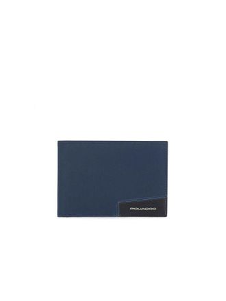 Piquadro Mens Wallet Blue Recycled Nylon Bags