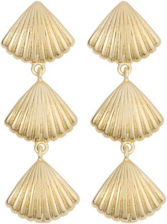 Panacea Linear Shell Drop Earrings in Gold at Nordstrom