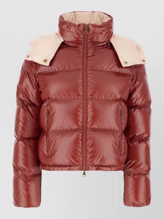 Moncler niveole nylon down jacket hooded collar