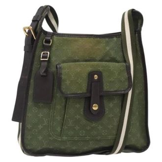 Louis Vuitton Tweedehands Canvas Louis Vuitton tassen - Dames - Pre-owned - Groen - Maat: ONE Size Leer