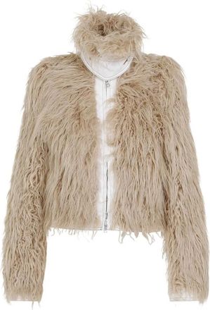 Dries Van Noten Faux Fur Shearling Jackets - female - Dries Van Noten - Faux Fur & Shearling Jackets - Beige - XS - Jackets