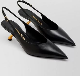 Ferragamo leather slingback pumps