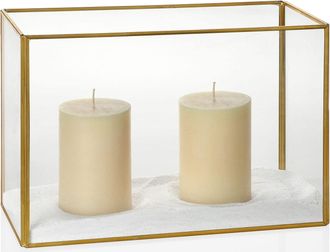 Andrea House Grosses Terrarium aus Glas & Goldmessing