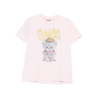 Ganni Teddy Cotton Jersey T-shirt