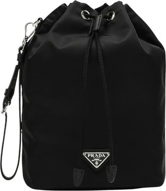 Prada Tassen, Dames, Zwart, ONE Size, Nylon, Re-Nylon Pouch