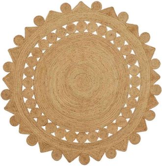 vidaXL Rug Brown &Oslash; 210 cm Jute vidaXL