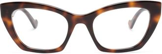 Gucci cat-eye-frame glasses - women - Acetate - 52 - Brown