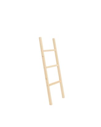 Deco Wood Escalera de madera maciza en tono natural de 118x41cm