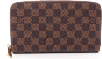 Louis Vuitton Brown Leather Pvc Long Wallet (Bi-Fold) (Pre-Owned)