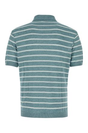 Paul & Shark Striped Cotton Polo - Teal