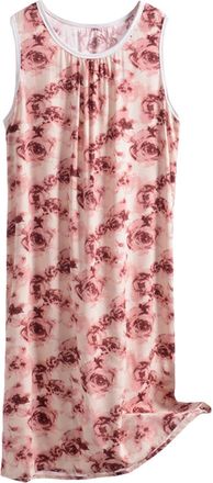 Generic Cotton Nightdresses For Women Uk Sleeveless - Womens Long Nightdresses Uk Plus Size - Long T Shirt Dresses Nightwear Cotton Sleeveless Pyjamas Shortie