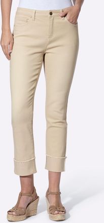 Heine 7/8-Jeans HEINE, Damen, Gr. 34, Normalgr&ouml;ssen, sand, 98% Baumwolle, 2% Elasthan, unifarben, 7/8-L&auml;nge, Jeans 7/8-Jeans