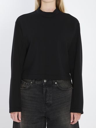Moncler Womens Ee72 Sweatshirt - Black viscose - Size X-Small