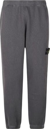 Stone Island Broeken, Heren, Grijs, L, Katoen, Malfil&eacute; Fleece Old Effect Trainingsbroeken