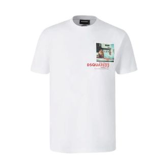 Dsquared2 Heren, Tops, Wit, Maat: L Katoen