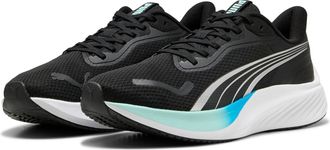 Puma Laufschuh PUMA POUNCE LITE, Damen, Gr. 42,5, schwarz (puma schwarz, mint melt, speed blau), Textil, Schuhe Laufschuh