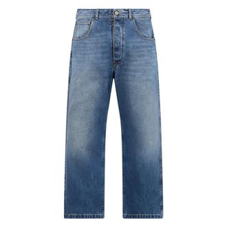 Maison Margiela Straight Jeans, male, Blue, Size: W31 Straight jeans in cotton