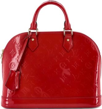 Louis Vuitton Alma Handbag Monogram Vernis PM satchel - women - Patent Leather - One Size - Red