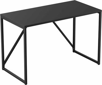 Oviala Escritorio moderno L120 cm de metal negro