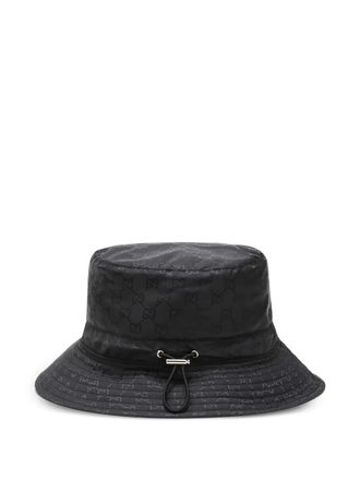 Gucci Reversible GG monogram buckle hat - women - Nylon - L - Blue