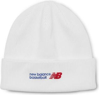 New Balance Unisex 47 Basketball Beanie en Blanco/Azul, Nylon, Talla OSZ