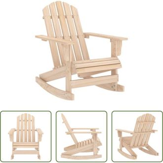 vidaXL Sedia a dondolo in legno - Sedia a Dondolo Giardino Adirondack in Legno Massello di Abete