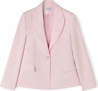 Motivi Crepe Stof Enkelrijig Kostuumjasje - Dames - Blazers - Roze - L - Leer - Jassen