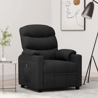vidaXL Sill&oacute;n Reclinable El&eacute;ctrico De Tela Negro Vidaxl