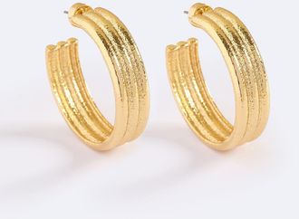 Emma Pills Wave Hoops in Gold at Nordstrom