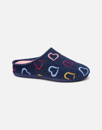 Hotter Womens Season Womens Mule Slippers - Navy - Size: 6