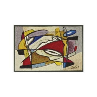 Un amour de tapis Felpudo absorbente lavable a 30&deg; estampado abstracto, multicolor 50x75