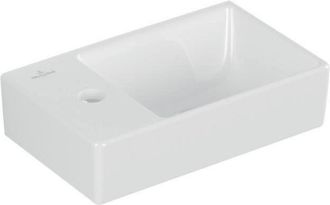 Villeroy & Boch Avento - Lavamanos 36x22 Cm, Sin Rebosadero, 1 Orificio Para El Grifo A La Izquierda, Ceramicplus, Blanco Alpino 43003rr1