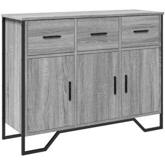 vidaXL Vidaxl - Aparador Madera De Ingenier&iacute;a Gris Sonoma 97x32,5x74,5 Cm