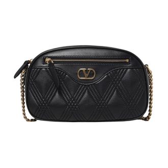 Valentino Garavani Cross Body Bags, female, Black, ONE SIZE, Quilted Leather Crossbody Camera Bag
