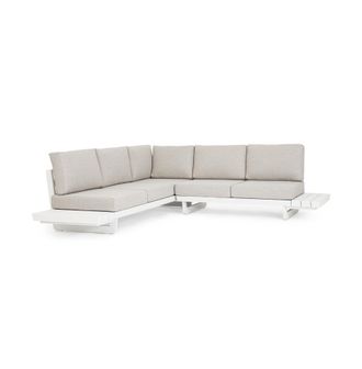 BIZZOTTO Salotto Angolare infinity In Alluminio Da Esterno Con Cuscini Idrorepellenti -bianco / Salottino Singolo