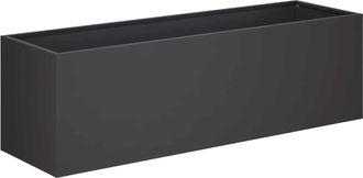 vidaXL Macetero De Jard&iacute;n Negro 80 X 30 X 30 Cm Acero Laminado En Fr&iacute;o Vidaxl