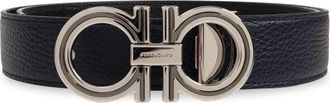 Ferragamo Double Adjus Belt - Heren - Riemen - Blauw - 110 CM - Leer - Accessoires