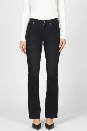 Dear John Denim Jaxtyn Mid Rise Velvet Coated Jeans In Black