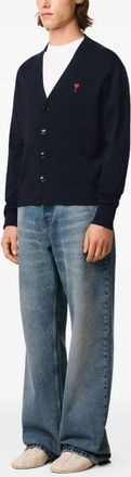 Ami Cardigan With Contrasted Ami De Coeur