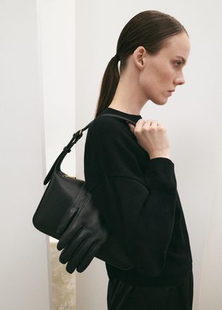 Mango Borsa da spalla similpelle nero - Donna - Taglia unica - MANGO