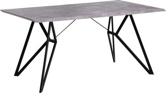 Beliani Beliani - Mesa De Comedor Efecto Hormig&oacute;n 160 X 90 Cm Patas De Metal Estilo Industrial Buscot