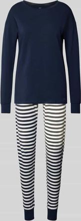 Skiny Skiny Regular Fit Pyjama in langärmeligem Design in Dunkelblau, Größe 36