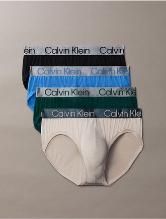 Calvin Klein Mens Chromatic 4-Pack Hip Brief - Multi - XL