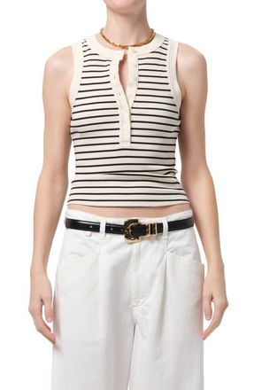 Citizens Of Humanity Caralyn Stripe Cotton Blend Tank in Quartz Stripe at Nordstrom, Size X-Small