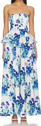 Misa Mattea Maxi Dress In Blurred Bouquet