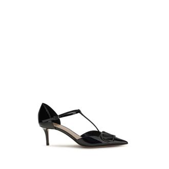 Valentino Garavani Black Calf Leather Bos Taurus High Heel Womens Pumps