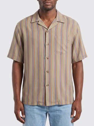 Saint Laurent Camicia in Twill di seta gessato Saint Laurent