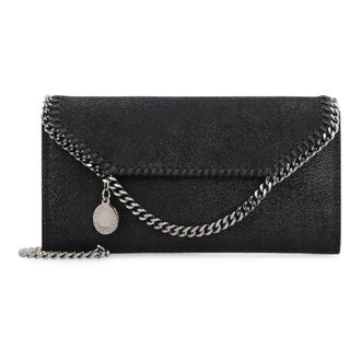 Stella McCartney Stella McCartney, Wallets & Cardholders, female, Black, Size: ONE SIZE Falabella Wallet-On-Chain
